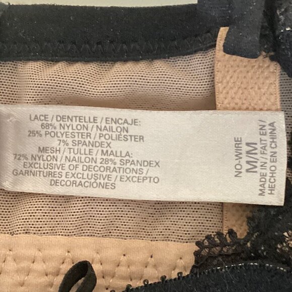 Victoria's Secret 2-Piece Demi Lace Bra & Panty Set Sz M Red & Black 286i - Picture 8 of 10